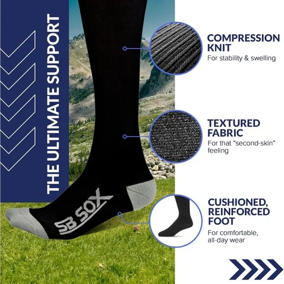 Black Compression Socks - Picture 3 of 10
